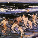 Bastida_Joaquin_Sorolla_Y_Ninos_En_El_Mar