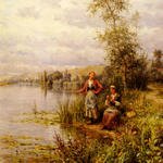 Knight_Louis_Aston_Country_Women_After_Fishing_On_A_Summer_Afternoon