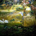 Tiffany_Mosaic_Fountain._Detail_of_swans