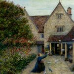 Stillman_Marie_Feeding_The_Doves_At_Kelmscott_Manor_Oxfordshire