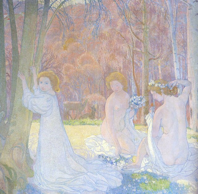 Denis_Maurice_Figures_In_A_Spring_Landscape