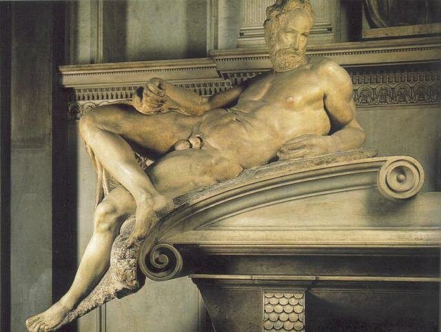 Michelangelo_Tomb_of_Lorenzo_de-_Medici_detail_Twilight