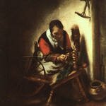 MAES_Nicolaes_A_Woman_Spinning