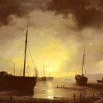 Haanen_Remigius%20Adrianus_van_Beached_fishing_Boats_by_Moonilight