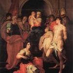 ROSSO_FIORENTINO_Madonna_Enthroned_And_Ten_Saints