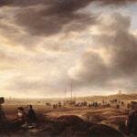 VLIEGER_Simon_de_Beach_Near_Scheveningen_With_Fish_Sellers