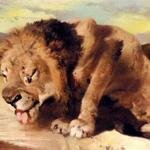 Landseer_Sir_Edwin_Lion_Drinking_At_A_Stream